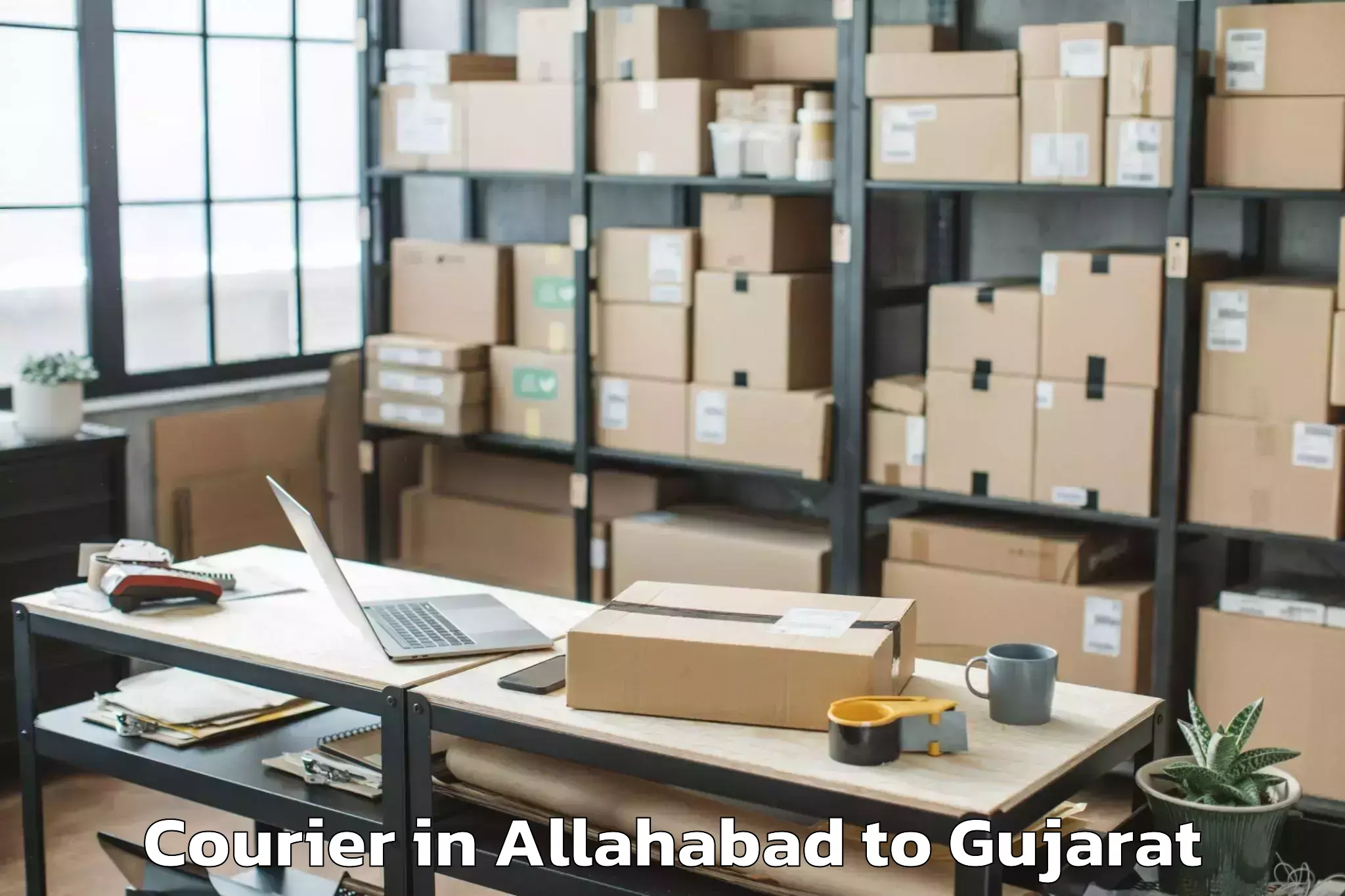 Reliable Allahabad to Vaghodia Ina Courier